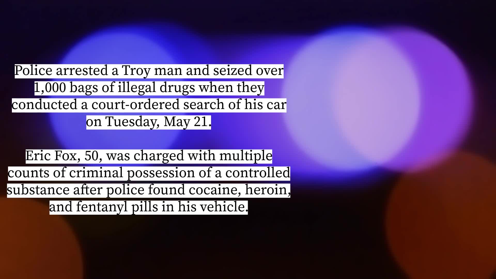 Troy police make drug arrest, seized fentanyl – NEWS10 ABC