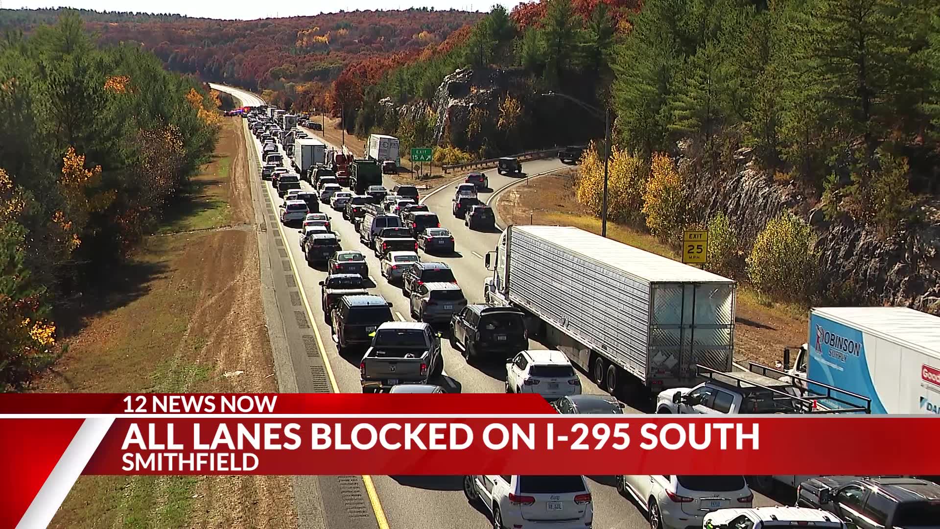 12 News Now: Crash shuts down I-295 South in Smithfield – WPRI.com